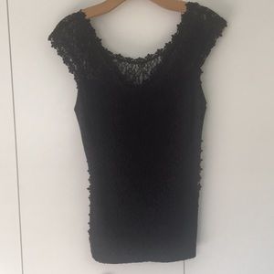 Black lace top from Express